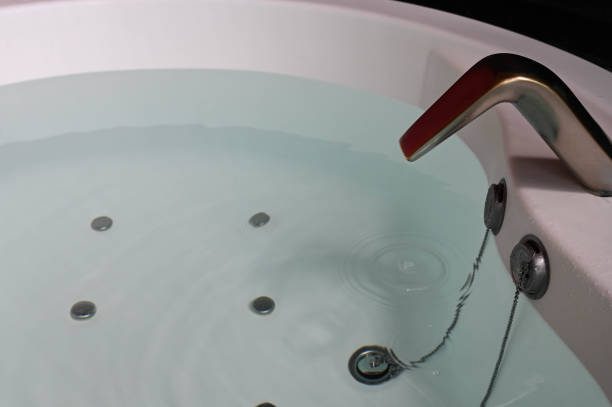 istock hot tub close up in hotel. 1419631286