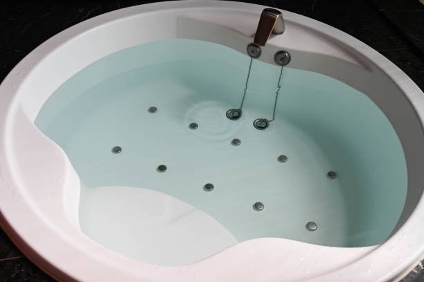 istock hot tub close up in hotel. 1419631315