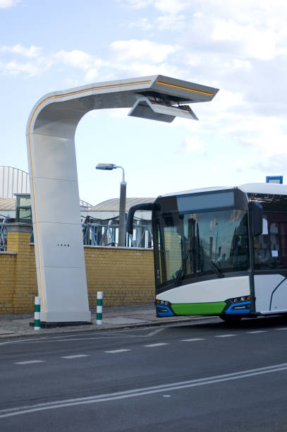 istock Electric bus at a charging station. 1419633206