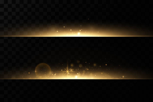 Golden particles of light. Golden light. Light flare.Stars isolated on transparent background. Golden particles of light. Golden light. Light flare.Stars isolated on transparent background fx stock illustrations