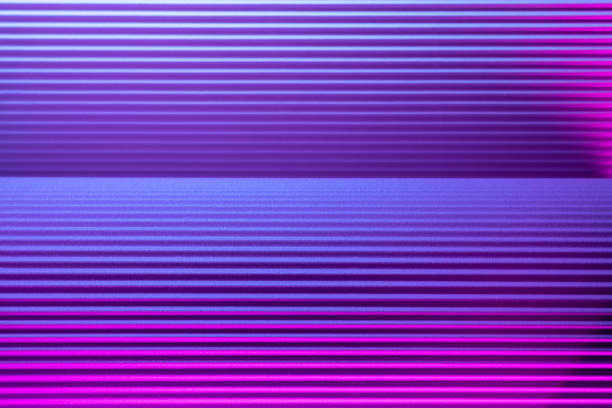 istock Violet and pink illuminated corrugated shapes. 1419633902