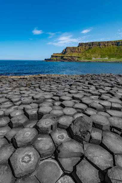 istock View over hexagonal columns of Giant's Causeway 1419634411