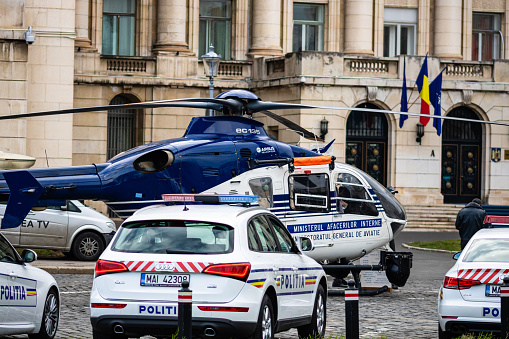 Romanian Police  (Politia Romana) car show in Bucharest, Romania, 2022