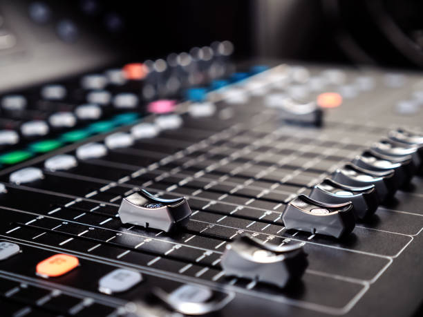 istock Sound audio mixer at record studio 1419641338