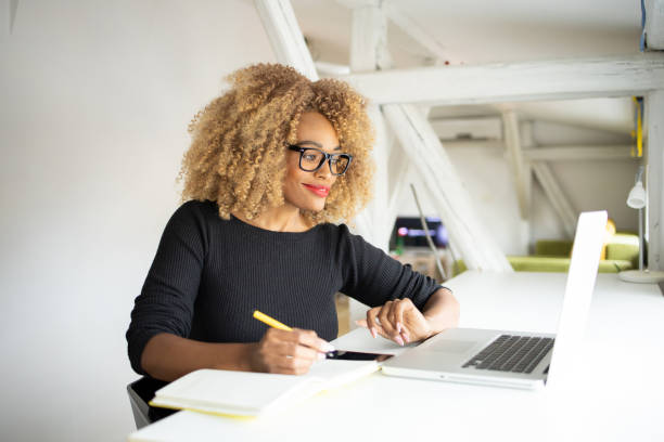 istock Young woman working from home 1419643860