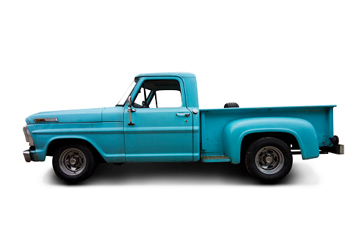 Classic Pickup, cut out on white background