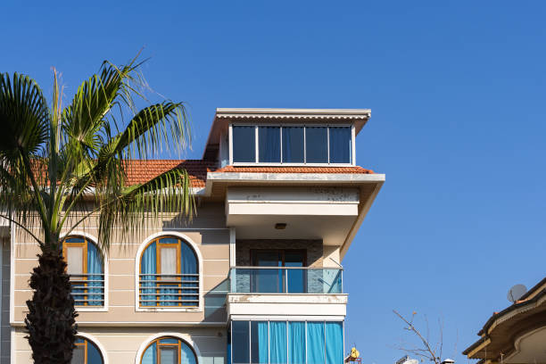istock Residential building against the blue sky. 1419649316