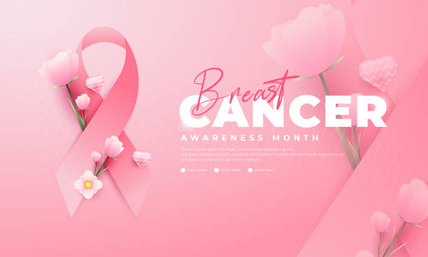 illustrations, cliparts, dessins animés et icônes de mois de la sensibilisation au cancer du sein, adapté aux arrière-plans, bannières, affiches et autres - octobre rose