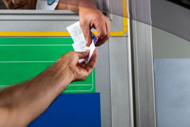 istock Using a card or electronic money for tall payment at a tall gate 1419649895