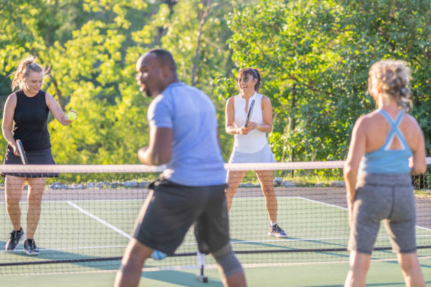 istock Adult Pickleball Match 1419651281