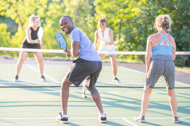 istock Adult Pickleball Match 1419651288