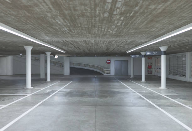 istock parking spaces in a public subway parking lot 1419656049