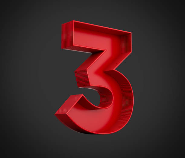 istock 3d illustration of red number 3 inner shadow 1419657366
