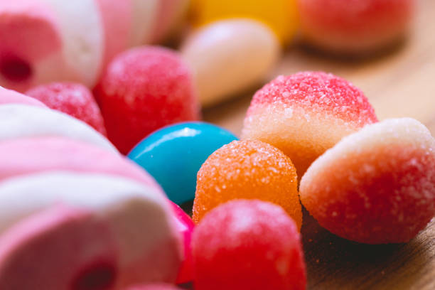 Mixed colorful candies. Color sweets background. Texture