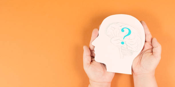 istock Head with a brain and question mark, education and business concept, searching for answers, thoughts for solving a problem, man has doubts 1419662538