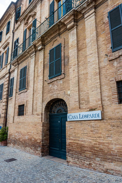 The house of the famous italian poet Giacomo Leopardi Recanati, Italy, 21 July 2021 The house of the famous italian poet Giacomo Leopardi macerata italy stock pictures, royalty-free photos & images