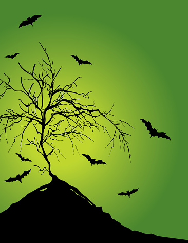 Halloween scene with copy space for your text