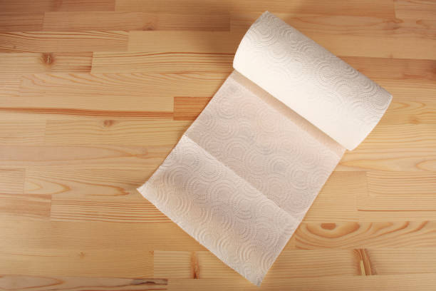 istock Paper towel on the wood background 1419666541
