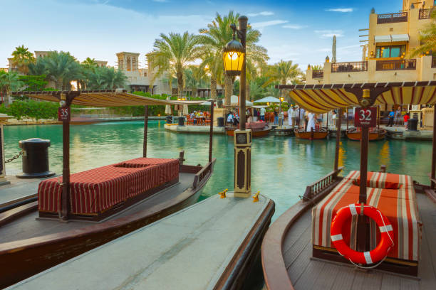 DUBAI, UAE - NOVEMBER 15: View of the  Souk Madinat Jumeirah stock photo
