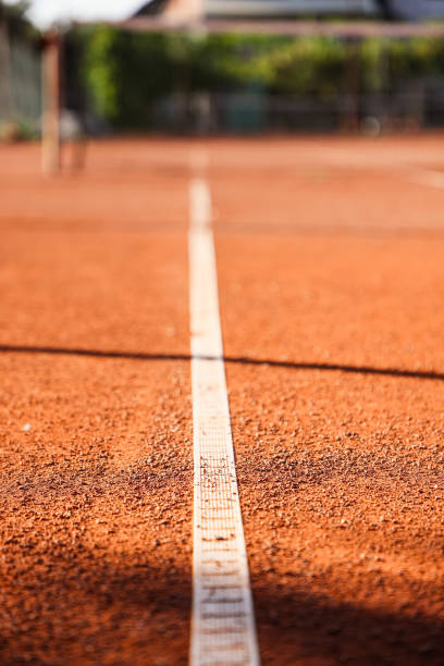 istock Sideline on clay tennis court 1419690114