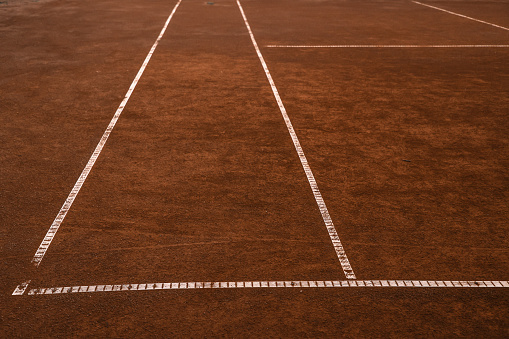 Tennis net on a green field. High quality photo