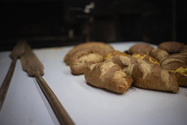 istock Fresh breads at the bread factory 1419695819