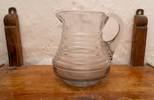 elegant and original glass jug
