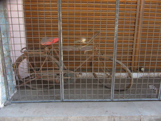 istock bicycle theft, stealing of a bike 1419705888