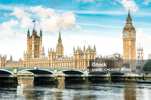 Big Ben And The Parliament With Westminster Bridge In London Stock Photo - Download Image Now
