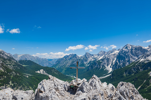 Taking picture on the Holy Mountain of Lussari - Monte Santo di Lussari in the Julian Alps