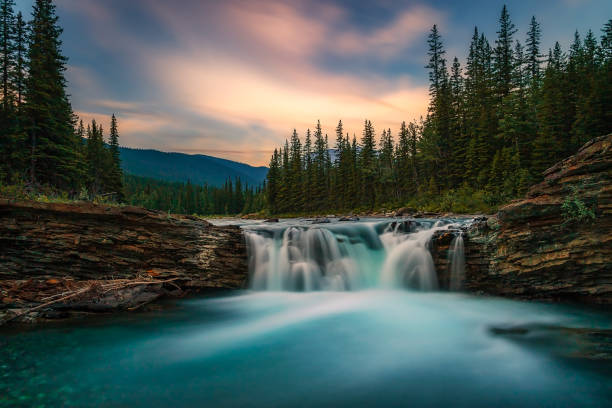 istock Long Exposure Summer Sunrise At Sheep River Falls 1419715081
