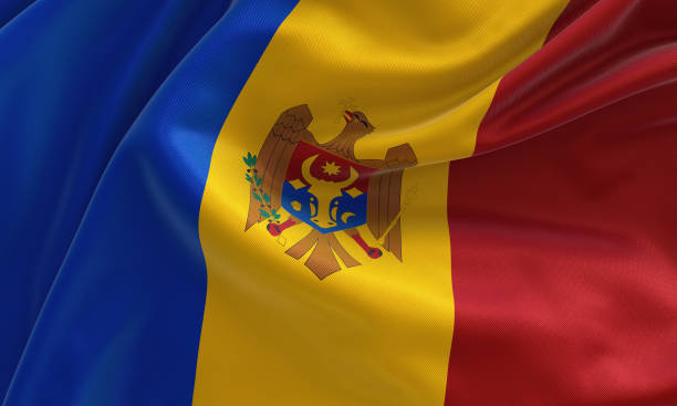Moldova flag Moldova flag, from fabric satin, 3d illustration moldova stock pictures, royalty-free photos & images