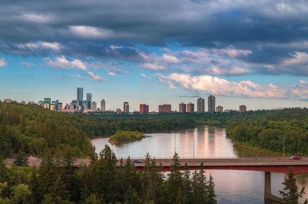istock Moody Clouds Over The Downtown Edmonton River Valley 1419716769