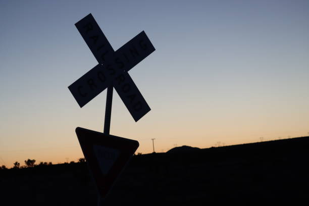 istock Rail Road Crossing at dusk 1419717013