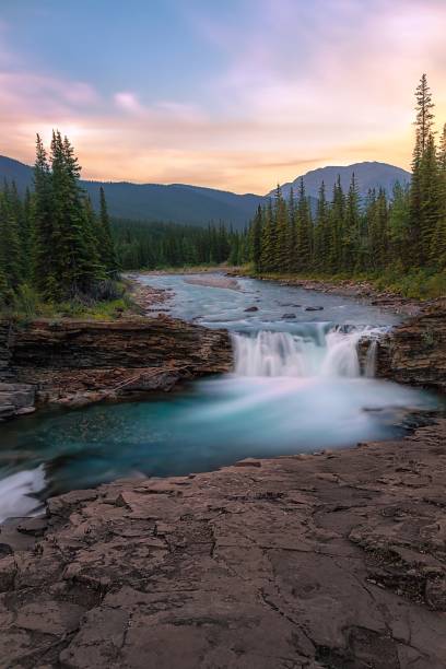 istock Long Exposure Sunrise At Sheep River Falls 1419717739