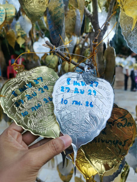 istock hand holding gold leaf for goodluck 1419720582