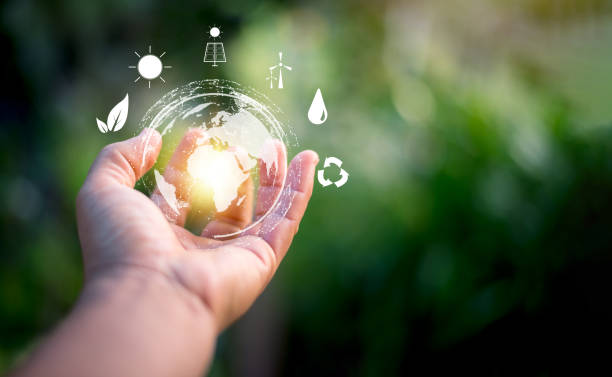 istock Energy saving concept, alternative and renewable energy, environmental protection and conservation. 1419721849