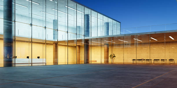 istock Modern glass wall commercial buildings exterior 1419723536