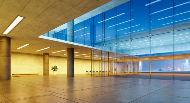 istock Modern glass wall commercial buildings 1419723673