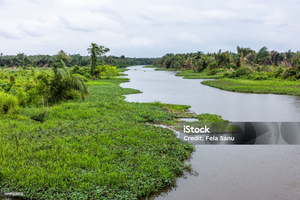 River Aye River Aye at Itokin in Epe district in Lagos Nigeria. Also known as river Itaw. Color Image Stock Photo