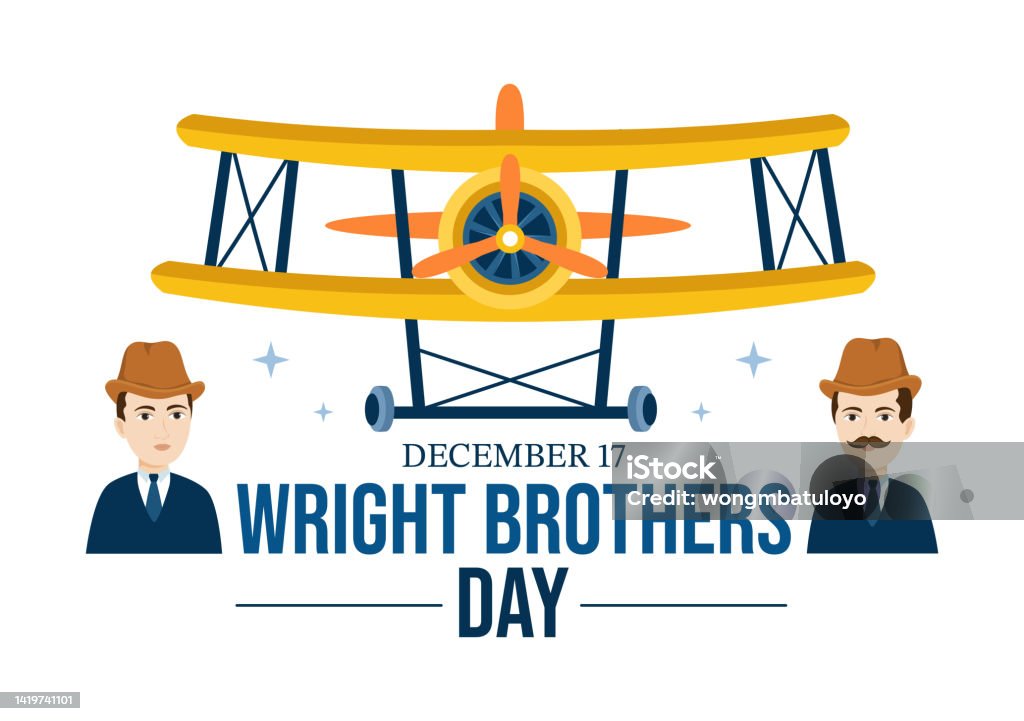 Ilustración de Día De Los Hermanos Wright El 17 De Diciembre Plantilla  Dibujada A Mano Ilustración De Dibujos Animados Del Primer Vuelo Exitoso En  Un Avión Propulsado Mecánicamente y más Vectores Libres