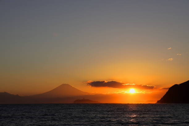istock Sunset seen from the Zushi coast 1419747447