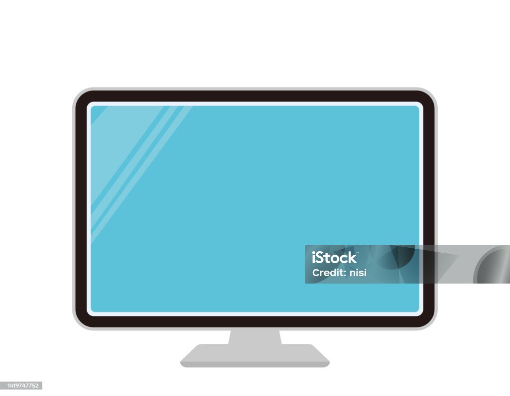Computer lcd Screen vector Illustration Stock Illustration - Download ...