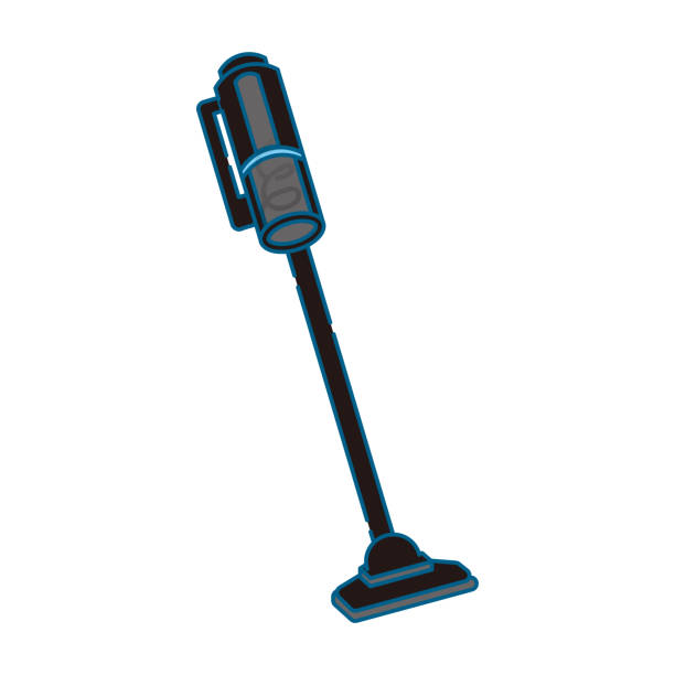 istock Illustration of a stylish black handheld vacuum cleaner 1419757882