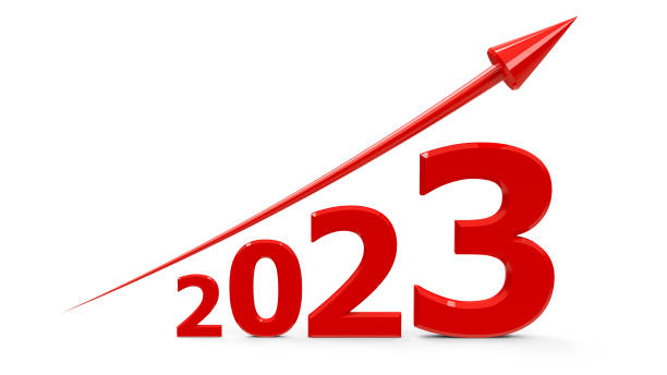 istock Red arrow up with 2023 1419759765
