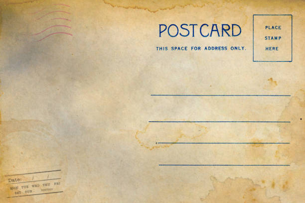 istock Backside of postcard with dirty stain 1419761670