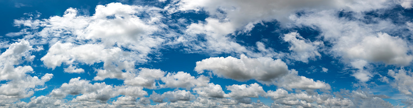 Beutyful blue sky with white cloud. Panorama.Blue sky with clouds for background.