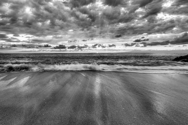 istock Sunset Ocean Nature Landscape Sun Rays Black And White 1419768539