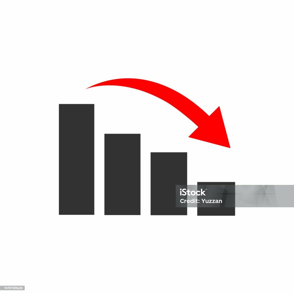 Simple And Clean Decrease Profit Vector Stock Illustration - Download ...