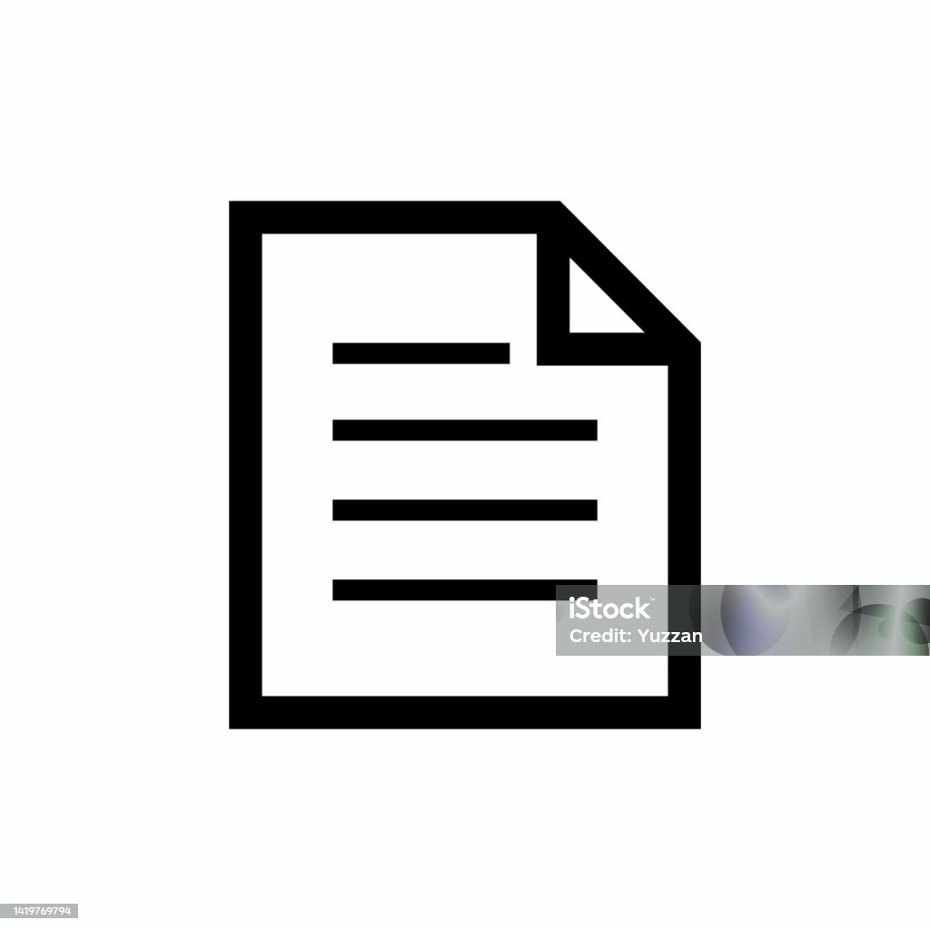 Clean Document Display Simple And Clean Document Outline Vector Stock Illustration - Download ...